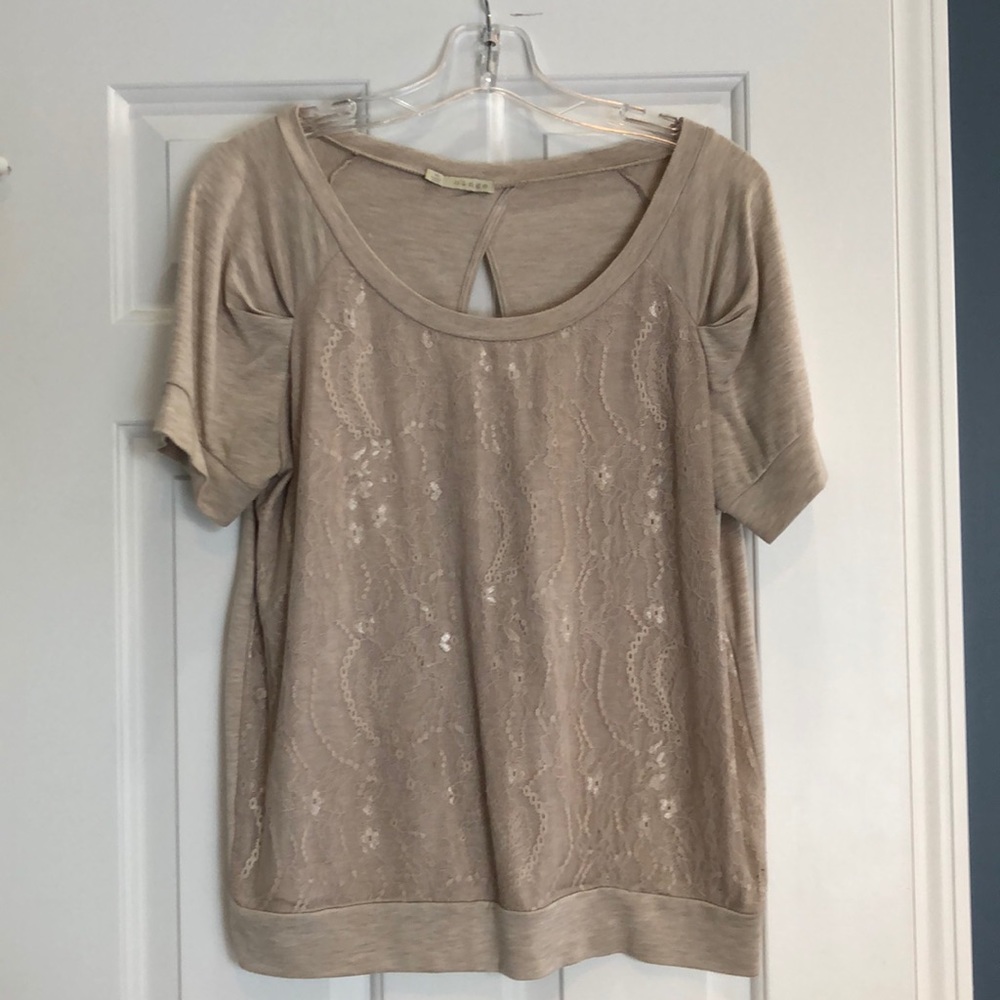 Lace trimmed sweater